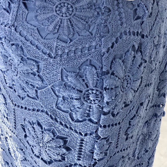 💥clearances💥Preston and York Blue LaceSkirt Sz 6 - Picture 4 of 4